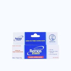 Gel Remos Anti-Itch trị ngứa, vết côn trùng cắn, chàm, viêm da tiếp xúc, dị ứng, mề đay (tuýp 10g)