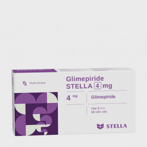 Viên nén Glimepiride Stella 4mg điều trị đái tháo đường type 2 (3 vỉ x 10 viên)