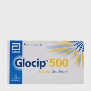 Viên nén Glocip 500 mg điều trị và dự phòng nhiễm khuẩn (3 vỉ x 10 viên)