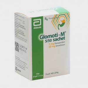 Thuốc bột uống Glomoti-M 5/50 sachet điều trị triệu chứng buồn nôn, nôn (12 gói x 1.5g)