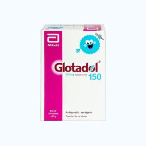 Thuốc bột Glotadol 150mg giảm đau, hạ sốt (hộp 20 gói)