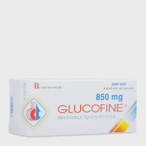 Viên nén Glucofine 850mg Domesco điều trị đái tháo đường type 2 (4 vỉ x 5 viên)