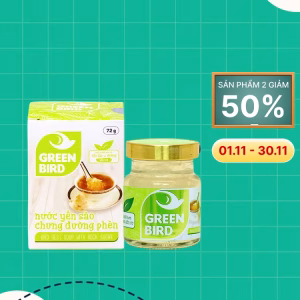 Nước yến bổ dưỡng GREENBIRD yến sào chưng đường phèn 72g