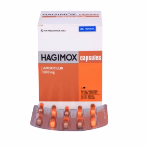 Viên nang Hagimox 500mg điều trị nhiễm khuẩn (10 vỉ x 10 viên)