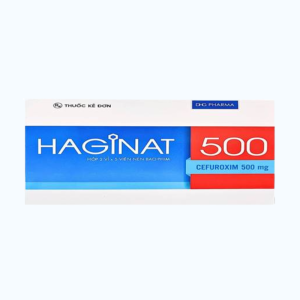 Viên nén Haginat 500mg kháng sinh điều trị nhiễm khuẩn (2 vỉ x 5 viên)