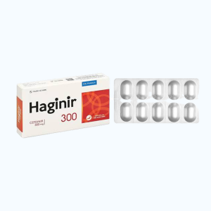 Viên nang Haginir 300 mg kháng sinh điều trị nhiễm khuẩn (2 vỉ x 10 viên)
