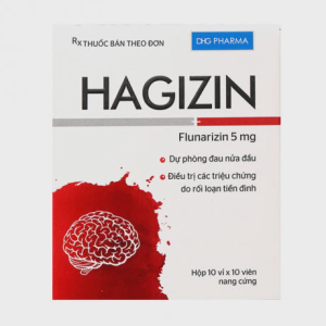 Viên nang Hagizin 5mg điều trị phòng ngừa cơn đau nữa đầu (10 vỉ X 10 viên)