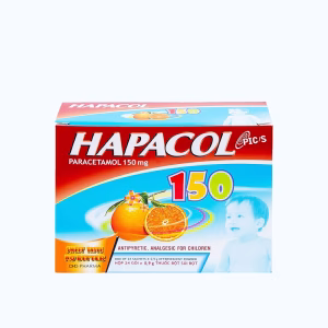 Bột sủi bọt Hapacol 150mg giảm đau, hạ sốt (hộp 24 gói)