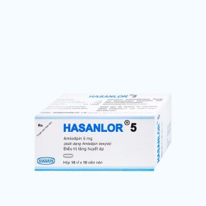 Viên nén HASANLOR 5mg điều trị tăng huyết áp, đau thắt ngực (10 vỉ x 10 viên)