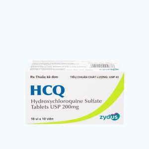 Viên nén HCQ 200mg điều trị sốt rét cấp tính, lupus ban đỏ và viêm khớp dạng thấp (10 vỉ x 10 viên)