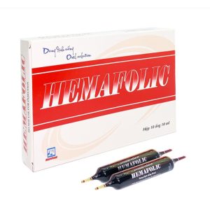 Dung dịch uống Hemafolic điều trị thiếu máu do thiếu sắt (hộp 10 ống)