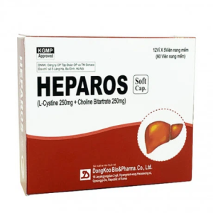 Viên nang Heparos 250mg/250mg hạ men gan, tăng cường chức năng gan, bổ gan (12 vỉ x 5 viên)