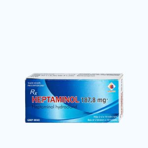 Viên nén Heptaminol 187,8mg điều trị hạ huyết áp tư thế (2 vỉ x 10 viên)