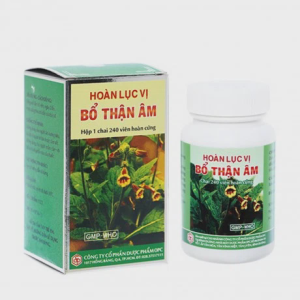 Viên Hoàn Lục Vị Bổ Thận Âm ù tai, di tinh, mộng tinh, hoa mắt chóng mặt, đau lưng (chai 240 viên)