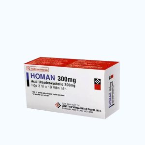 Viên nén Homan 300mg trị xơ gan ứ mật nguyên phát, làm tan sỏi mật (10 vỉ x 10 viên)