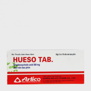 Viên nén Hueso 300mg điều trị sỏi túi mật cholesterol, bệnh gan mật mãn tính (3 vỉ x 10 viên)