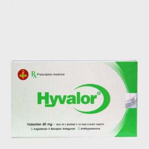 Viên nén Hyvalor 80mg điều trị tăng huyết áp, suy tim (3 vỉ x 10 viên)