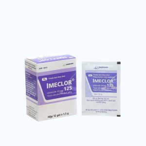 Thuốc cốm pha hỗn dịch uống Imeclor 125mg Imexpharm kháng sinh điều trị nhiễm khuẩn (hộp 12 gói)
