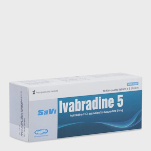 Viên nén Ivabradine 5mg - SaVi điều trị đau thắt ngực ổn định (5 vỉ x 10 viên)