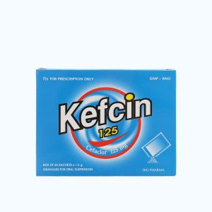 Thuốc cốm pha hỗn dịch uống Kefcin 125mg kháng sinh điều trị nhiễm khuẩn (24 gói x 1.5g)