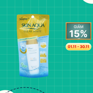 Sữa chống nắng Sunplay Skin Aqua Clear White Dưỡng Da Sáng Mịn SPF50+/ PA++++ (Chai 25g)