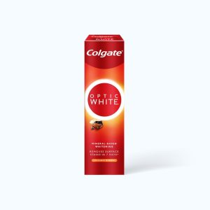 Kem đánh răng COLGATE Optic White Volcanic Mineral làm sáng răng, loại bỏ các vết ố màu (Tuýp 100g)