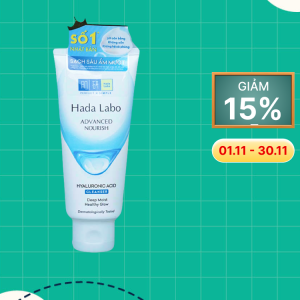 Kem Rửa Mặt HADA LABO Labo Advanced Nourish Hyaluronic Acid Sạch Sâu Dịu Nhẹ (80g)