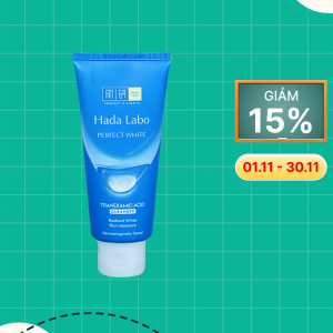Kem Rửa Mặt HADA LABO Labo Perfect White Sạch Dịu Nhẹ, Dưỡng Sáng Sa (Chai 80g)