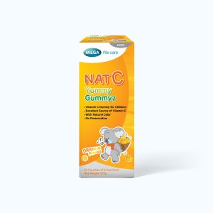 Thực phẩm bảo vệ sức khỏe MGWC Nat C Yummy Bổ Sung Vitamin C tăng cường sức đề kháng (Hộp 25 Gói)