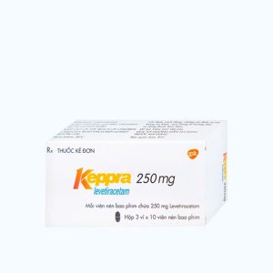 Viên nén bao phim Keppra 250mg điều trị động kinh (3 vỉ x 10 viên)