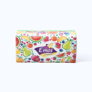 Khăn giấy EMOS rút 2 lớp hoa quả 24mm (Gói 230 tờ)