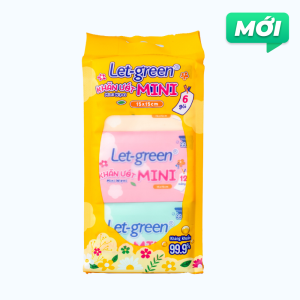 Khăn Uớt mini LET GREEN tiện lợi (Lốc 6 Gói x 12 miếng)
