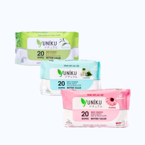 Khăn ướt tiện lợi YUNIKU (20 tờ/gói)
