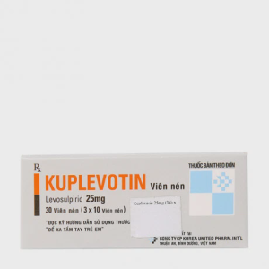 Viên nén Kuplevotin 25mg điều trị rối loạn tiêu hóa chức năng (3 vỉ x 10 viên)