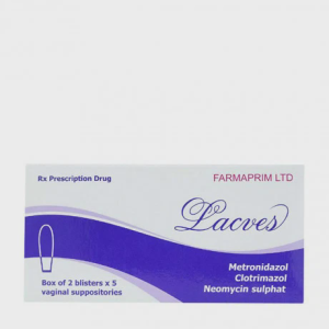 Viên đặt âm đạo Lacves điều trị viêm âm đạo (2 vỉ x 5 viên)
