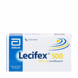 Viên nén Lecifex 500mg điều trị nhiễm khuẩn (1 vỉ x 10 viên)