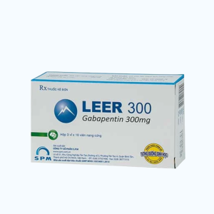 Viên nang LEER 300MG trị động kinh, viêm dây thần kinh (3 vỉ x 10 viên)