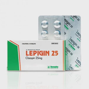 Viên nén Lepigin 25mg Danapha điều trị bệnh tâm thần phân liệt mức độ nặng (5 vỉ x 10 viên)