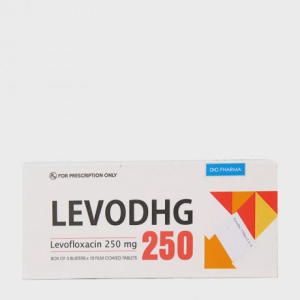 Viên nén Levodhg 250mg điều trị nhiễm khuẩn (3 vỉ X 10 viên)