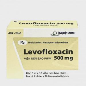 Viên nén Levofloxacin 500mg Imexpharm điều trị nhiễm khuẩn (1 vỉ x10 viên)