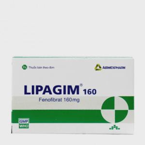 Viên nén Lipagim 160mg điều trị tăng cholesterol máu, giảm mỡ máu (3 vỉ x10 viên)
