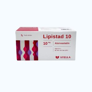 Viên nén Lipistad 10mg Stella điều trị tăng cholesterol máu, giảm mỡ máu (5 vỉ x 10 viên)