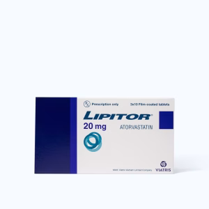 Viên nén Lipitor 20mg điều trị tăng cholesterol máu, giảm mỡ máu (3 vỉ x 10 viên)