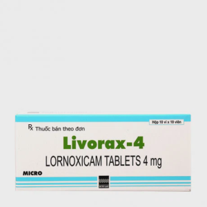 Viên nén Livorax 4mg kháng viêm, giảm đau cơ xương khớp, viêm khớp dạng thấp (10 vỉ x 10 viên)