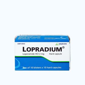 Thuốc Lopradium 2mg điều tri tiêu chảy (10 vỉ x 10 viên)