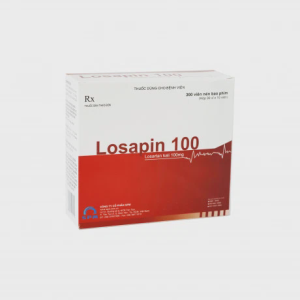 Viên nén Losapin 100mg điều trị tăng huyết áp (3 vỉ x 10 viên)