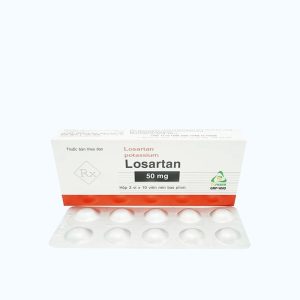 Viên nén Losartan 50mg điều trị tăng huyết áp (3 vỉ x 10 viên)