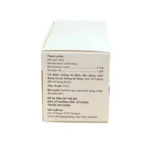 Thuốc cốm LUKACINCO 4MG dự phòng và điều trị hen phế quản mạn tính, viêm mũi dị ứng (hộp 30 gói)