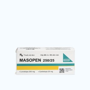 Viên nén Masopen 250/25 điều trị bệnh Parkinson (3 vỉ x 10 viên)