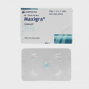 Viên nén Maxigra 50mg điều trị rối loạn cương dương ở nam giới (1 vỉ x 1 viên)